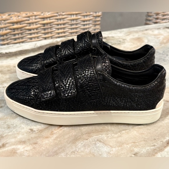 Women’s RAG & BONE woven black leather Velcro sneakers- Size 7 - Picture 6 of 13